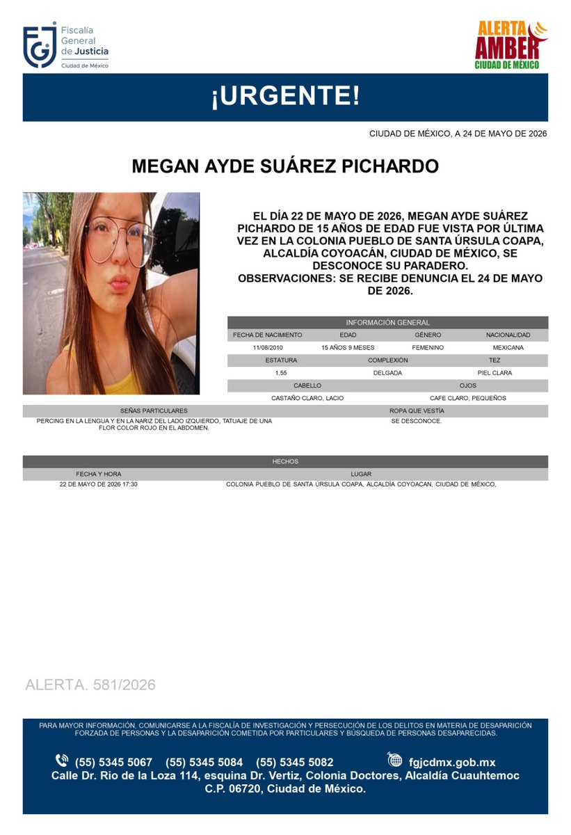Alerta Amber CDMX tweet media