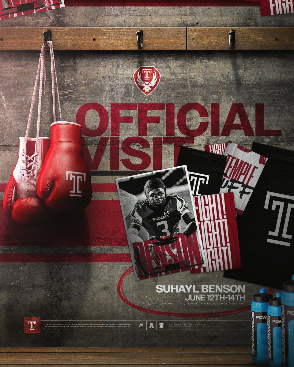 SuhaylBenson's tweet photo. After go good conversation with@CoachChiTUFF Allaumdilmah to receive my 6th offer from @Temple_FB also lock-in for an official visit! https://t.co/6SiYAiSCth