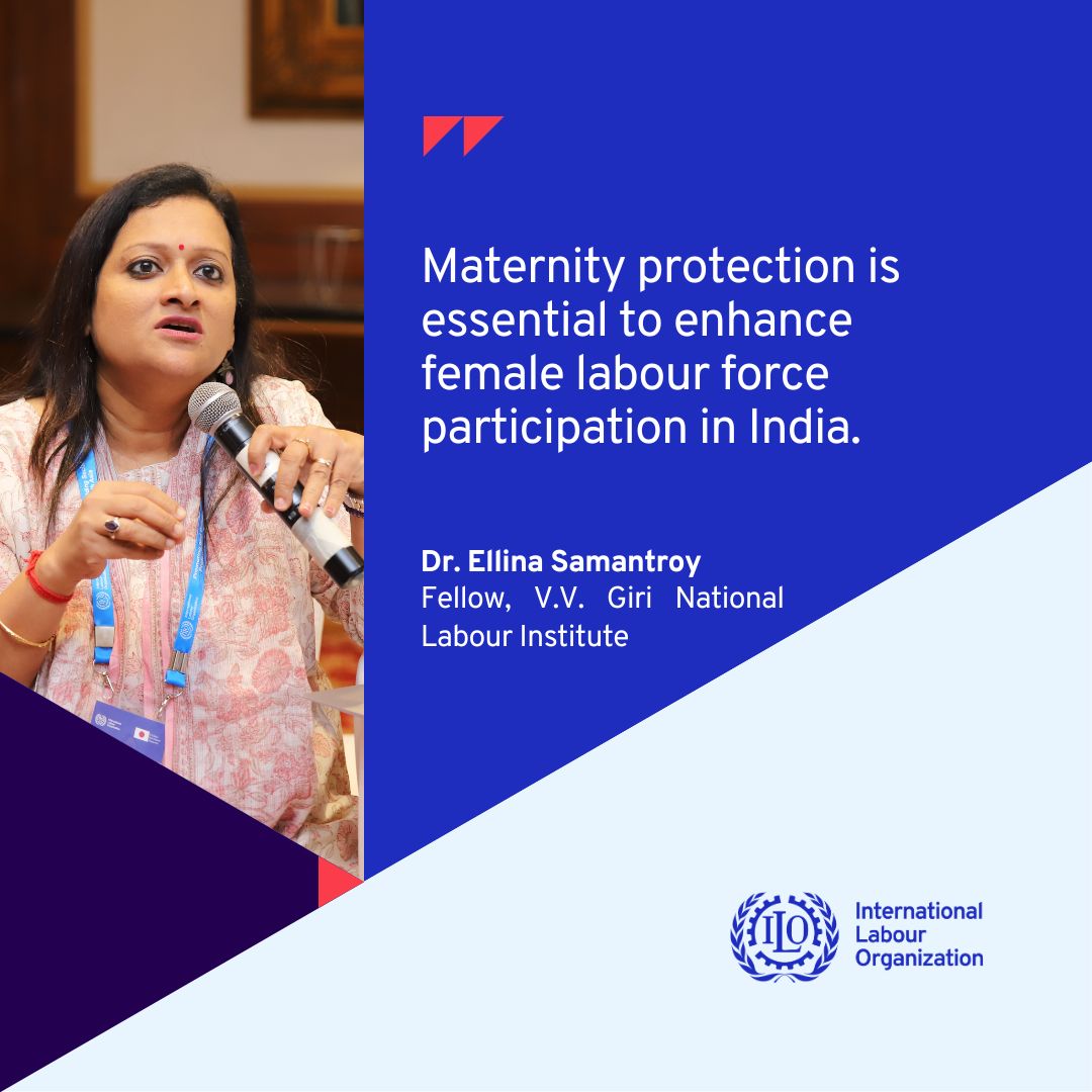 ILONewDelhi's tweet photo. .@ILO-supported National Training of Trainers programme is strengthening #MaternityProtection and gender-responsive #SocialProtection systems in 🇮🇳, building institutional capacity to improve protections for women workers. 🔗 Read here: https://t.co/tKDfsKUJ6u https://t.co/erGhViRNLq