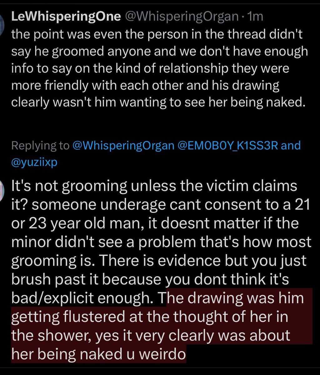 xsgoth's tweet photo. @WhisperingOrgan @EM0B0Y_K1SS3R @yuziixp Op blocked me so i prob wont be able to respond bruv https://t.co/2bZxDWMn94