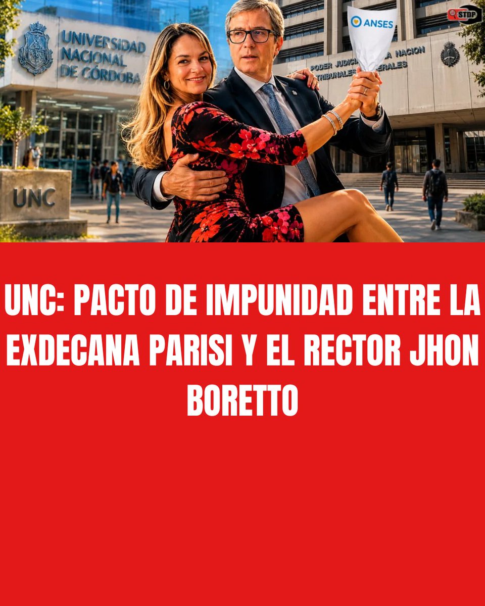 Strip_DelPoder's tweet photo. 🎓 UNC: PACTO DE IMPUNIDAD ENTRE LA EXDECANA PARISI Y EL RECTOR JHON BORETTO 🎓

En esta investigación contamos cómo dentro de la Universidad Nacional de Córdoba se habría consolidado un acuerdo político y judicial para proteger a sectores del poder universitario frente a denuncias y escándalos internos ⚖️📚. Analizamos el vínculo entre la exdecana Carolina Scotto Parisi y el rector Jhon Boretto, y cómo determinadas decisiones institucionales terminaron favoreciendo un esquema de silencios y cobertura mutua.

También exponemos cómo detrás de este entramado aparecen disputas por cargos, manejo de fondos y estructuras de poder enquistadas desde hace años dentro de la UNC 🔎💸. Desde Striptease del Poder mostramos cómo la lógica de impunidad no sólo atraviesa la política tradicional, sino también espacios académicos que deberían funcionar con transparencia y control público.

👉 https://t.co/Hon3XeBS8S

🗞️ En https://t.co/hlNi051JYj investigamos y publicamos lo que otros callan.
Sin pauta, sin sobres ni sponsors.
Apoyarnos es invertir en controlar al poder real.
💪 Sumate con tu aporte al alias: aportesstripdelpoder
🔗 O suscribite en: https://t.co/tJoqDJ5eSG
#UNC #Córdoba #Universidad #Política #Transparencia #Investigación #PeriodismoIndependiente