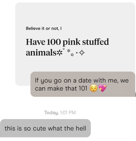 _notdave_'s tweet photo. guys if an opener as good as this still gets you ghosted with the next message then there’s no hope https://t.co/ZiqXcFYno7