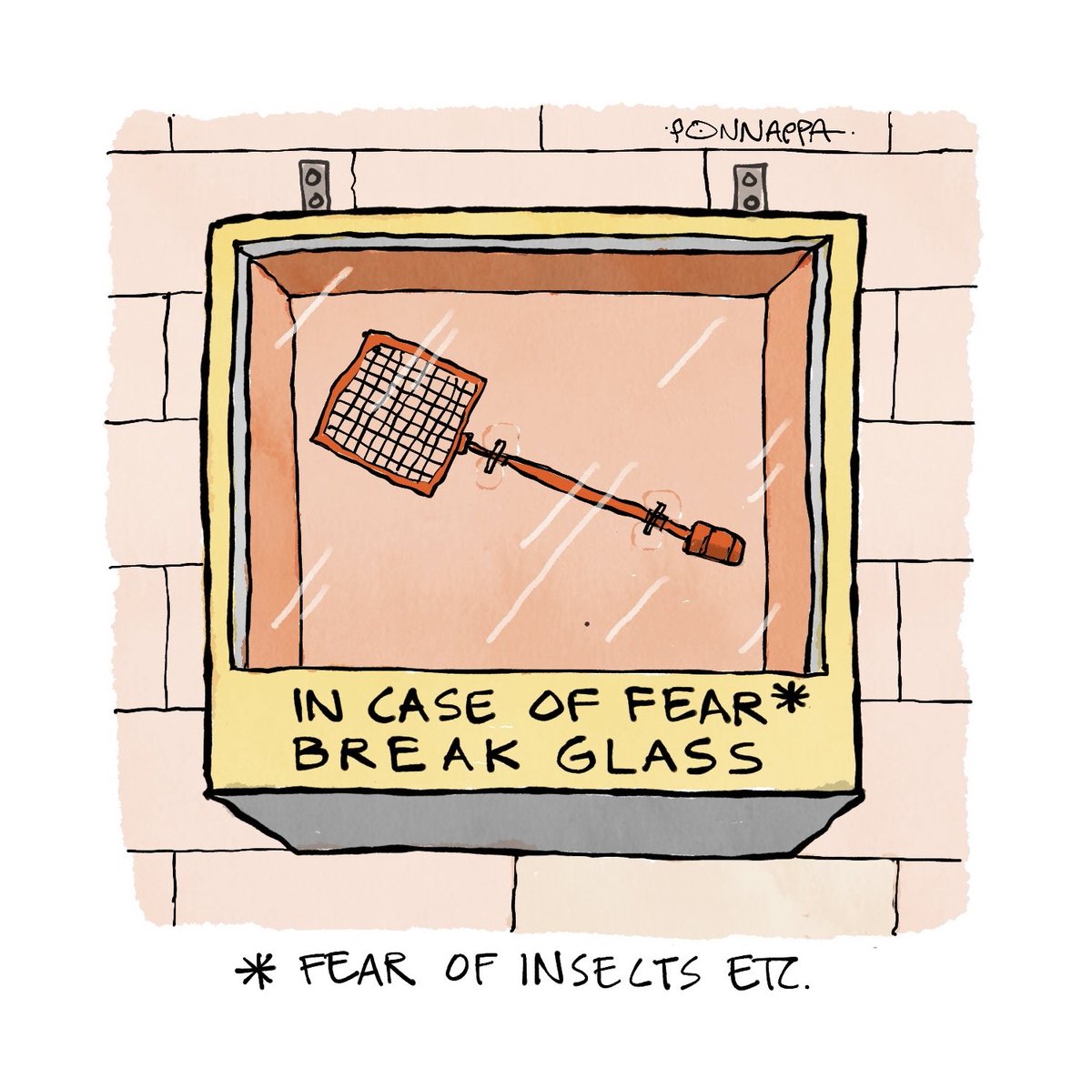 PonnappaCartoon's tweet photo. #flyswatter #insect #cockroach #fear #cartoon https://t.co/E5OUq56q5o