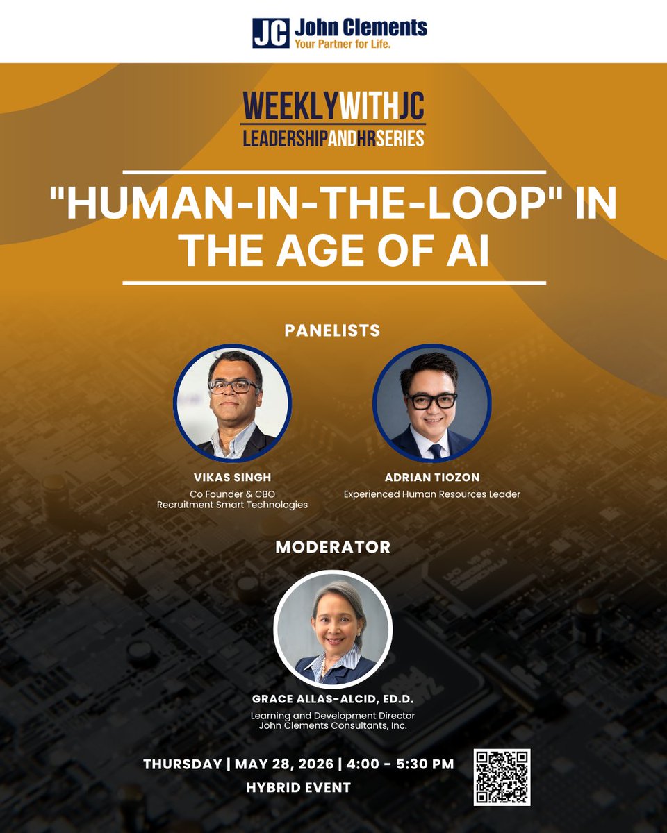 johnclementsph's tweet photo. As AI continues to reshape industries, one thing is clear:

The future isn’t AI vs Humans — it’s AI with Humans.

Join us for: “Human-in-the-Loop” in the Age of AI

🔗 Register now: https://t.co/5Y50q7cclN

#WWJC #FutureOfWork #HumanInTheLoop #DigitalTransformation https://t.co/t3sVibIdVk