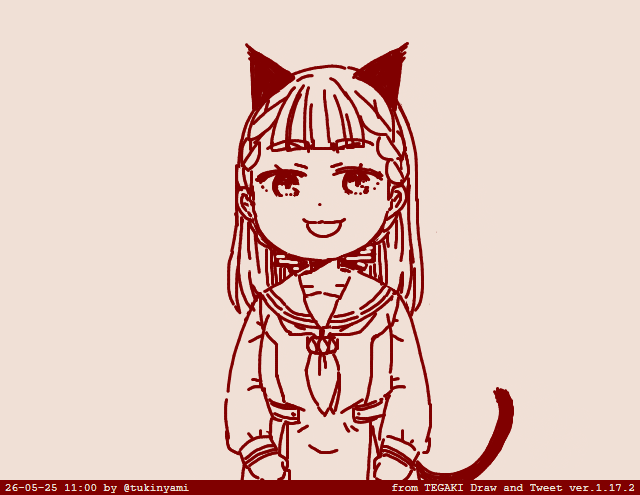 tukinyami's tweet photo. ねこまちです。 #tegaki_dt https://t.co/U3qGK8LtzE