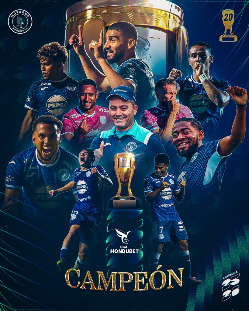 HCHTelevDigital's tweet photo. #HCHDeportes |🏆🦅⚽ ¡¡¡CAMPEONESSSSSS!!! Motagua se coronó campeón nacional del Clausura 2025-26, al vencer a Marathón en los penales.
FP https://t.co/qcyGwjPjNu
