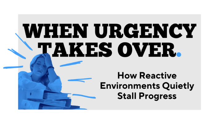 FocalPoint_Aus's tweet photo. Most reactive cultures start with good people trying to keep up. 
New priorities land before existing ones have settled.
Reactive environments weaken clarity and the organization’s ability to stay aligned under pressure.
Explore further in this article:
https://t.co/ovYkoKnD8Y https://t.co/rgmm5rwa2W