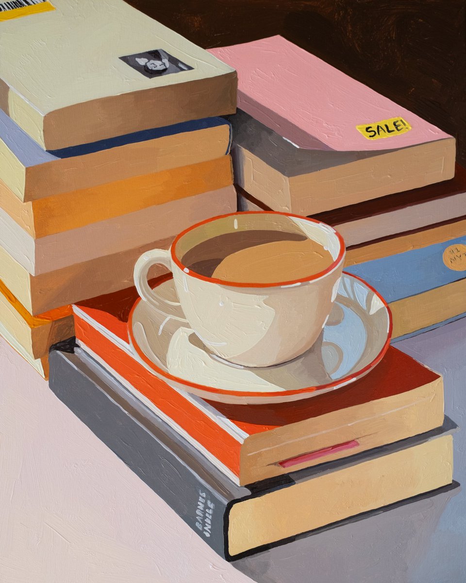 JimBeattie18's tweet photo. Good Morning ☀️
~
I see a book.
I see a coffee.
I see a good day ahead.
~
Painting by Leah Gardner. https://t.co/ydbsCU5GBF