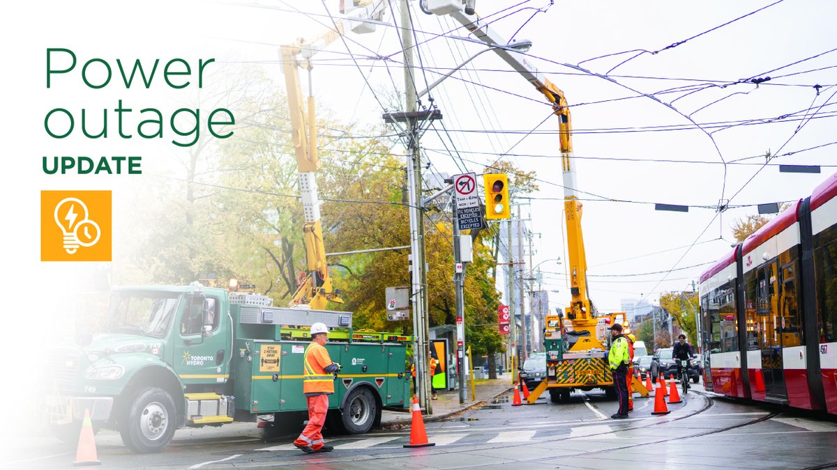 TorontoHydro's tweet photo. Outage update: Thank you for your continued patience during this challenging situation. Our crews continue to respond to multiple outages across the city, and will remain on site overnight working to restore power as quickly and safely as possible to all affected customers.

For updates overnight, please refer to our outage map: https://t.co/3WUxx3zMx6
