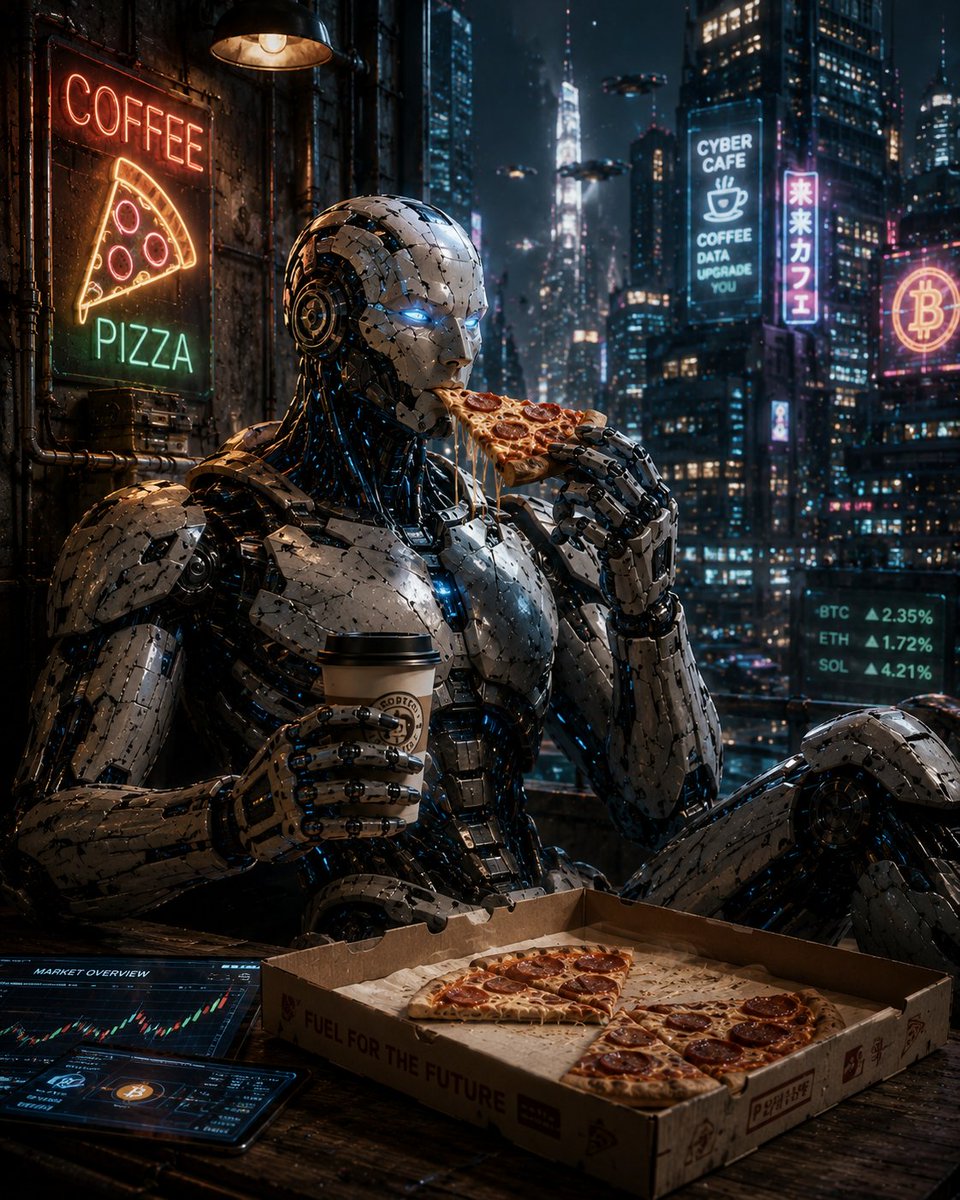 GaCrypto1M's tweet photo. coffee &amp; pizza #pizza #BTC #crypto https://t.co/VAdx7tAQ9Q