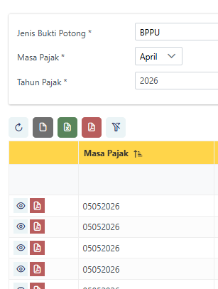 dinaa_14's tweet photo. @kring_pajak min , saya mau cari bukti potong dari perusahaan lain . coba di menu ini , dan sudah mengganti masa pajak , kemudian di refresh tp yg muncul tetap bulan yang berjalan . kenapa ya ? https://t.co/vSlf4JvvDi