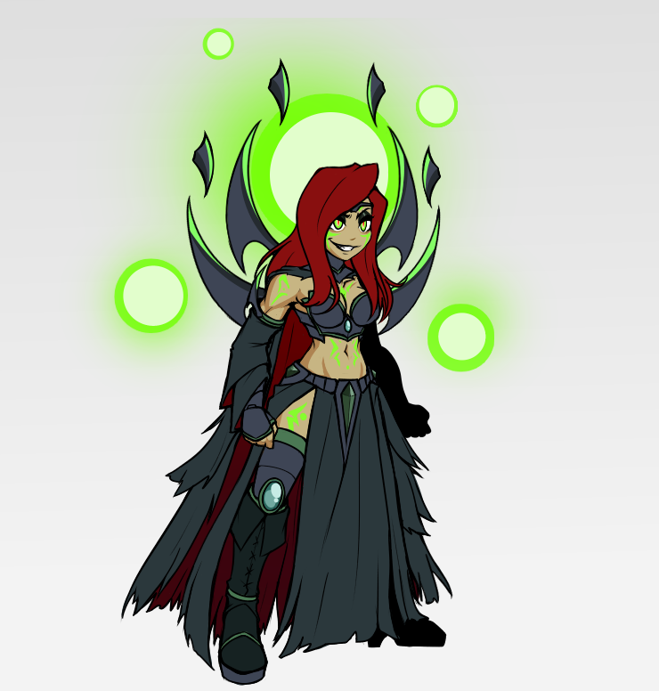 Turnipulon's tweet photo. a what if of the shadowfall war where noxus won and used a dark ritual to transfer his consciousness to gravelyn gaining control of both the shadowscythe and her champion of light powers @AEArtStation @Alina_AE  #aqw https://t.co/LwWssJHIP9