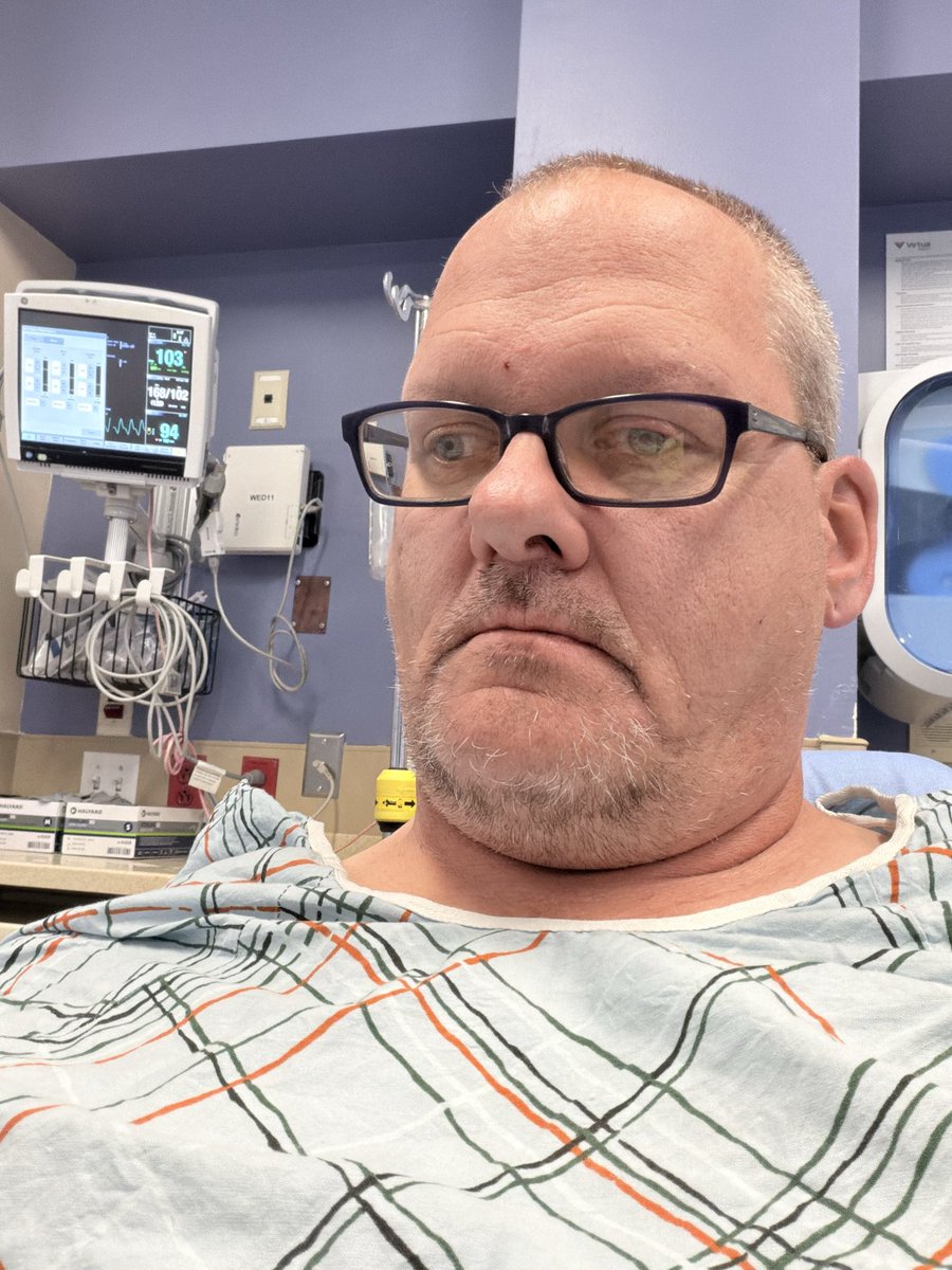snapperryan's tweet photo. Me and teddy in hospital today. I’m falling apart. Everyone just loved teddy😁. He’s my protector. We been together for the last 40 years. https://t.co/8FWSaW9nwn