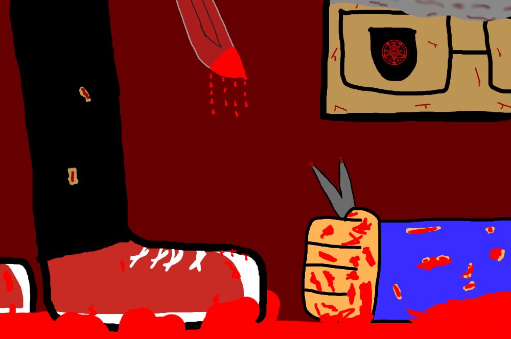 LayFilmz's tweet photo. “He got attacked last night and he snapped..” 🔪🩸

#art https://t.co/Lv0aj00TsV
