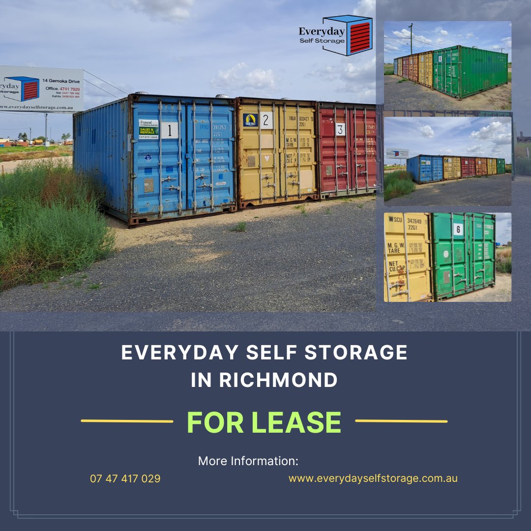 ESStorage2023's tweet photo. Everyday Self Storage in Richmond

Where space meets simplicity.

Contact us at 07 47 417 029 or PM me to ensure you are notified. 

🌐 https://t.co/UkTAchekGz
#storagesolutions #affordablestorage #spaceforyou #businesssolutions #selfstorage #richmond #australia https://t.co/4dHPGuIfrA