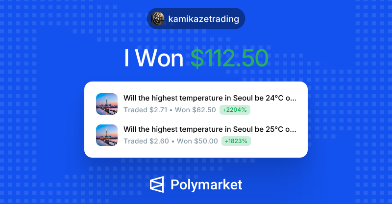 C0cocrypto's tweet photo. new gains in seoul, its the most dificult weather market https://t.co/7bR7yChjcc