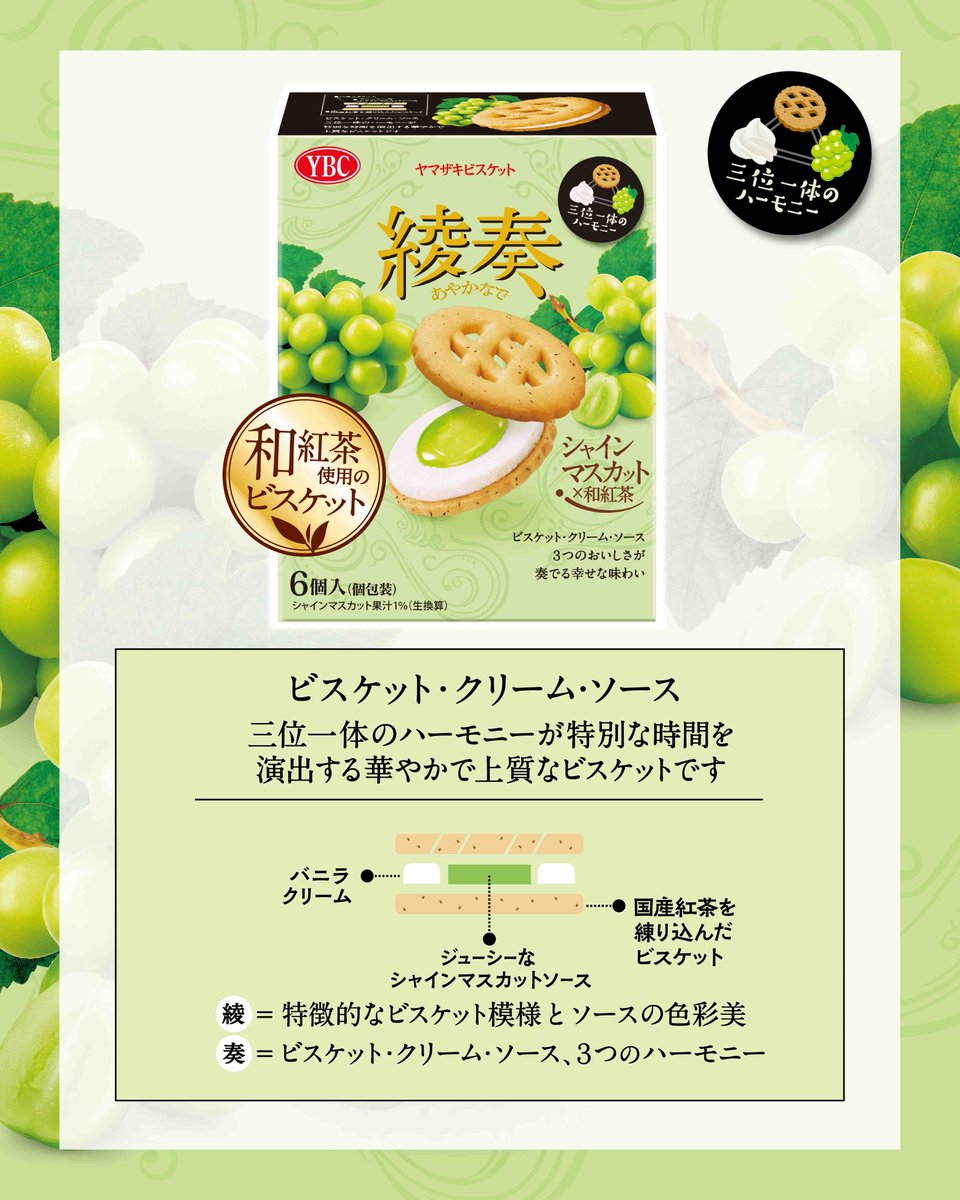 綾奏を食べて、ホッとひと息🫖 『シャインマスカット×和紅茶』が新登場