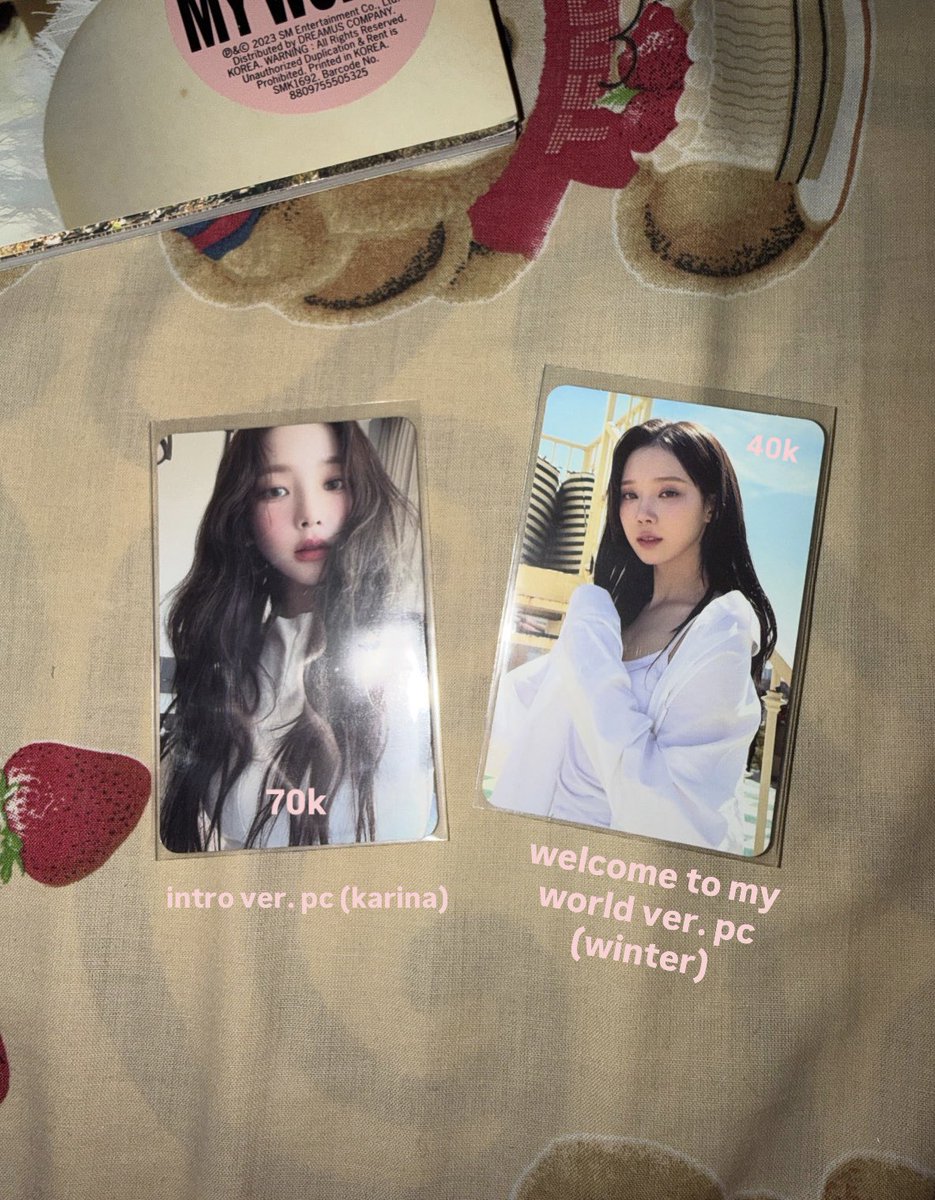 uwonfurab's tweet photo. wts album only aespa my world era sama pc juga 

🍊 available 
- prefer splitpay and through full tf manual (link co will be provided) ✅
• include packing
• ⁠exclude adm
📍 jakarta utara

tags. welcome to my world karina winter spicy intro https://t.co/a6T5GlJBZz