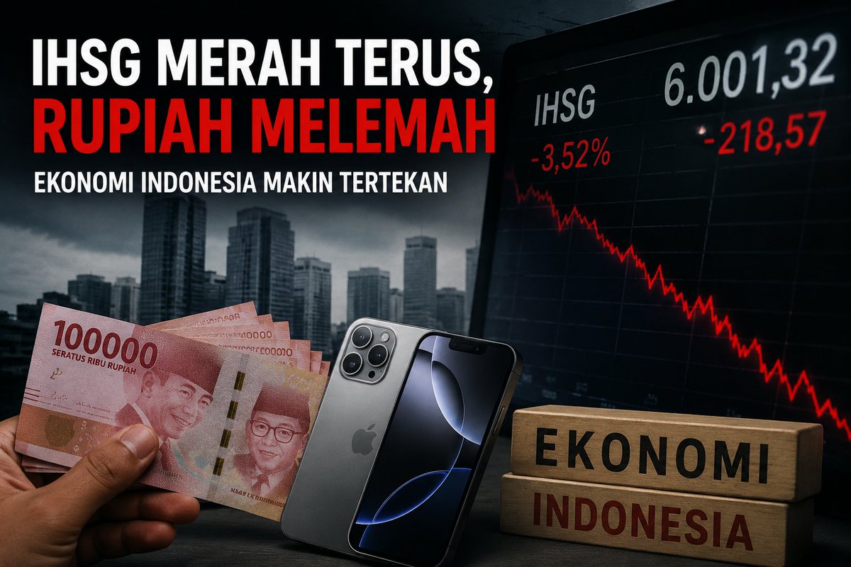 glennaether's tweet photo. IHSG merah terus, rupiah melemah, tapi penjualan iPhone premium di Indonesia malah tetap tinggi.
Kadang ekonomi gak turun merata. Yang kaya tetap belanja. Yang bawah makin sesak. https://t.co/7Y82x7WNNm