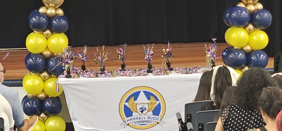 BuddHarrell's tweet photo. The library supporting Harrell Budd's Award's Ceremony for students.  It was amazing to see the past alumni of Harrell Budd return and show students that they can achieve and be successful also.  A round of applause for our students!! https://t.co/T5uBsfXvY5