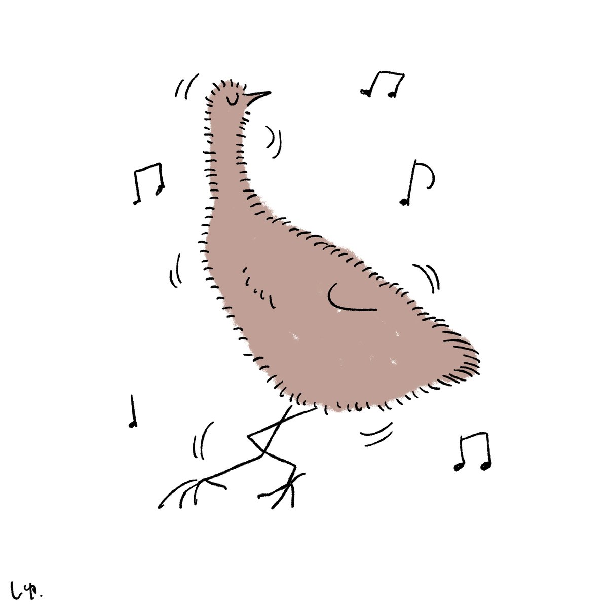 嫌いな上司が仕事でヘマをしていたので踊っているエミュー

#イラスト #動物 #illustration 