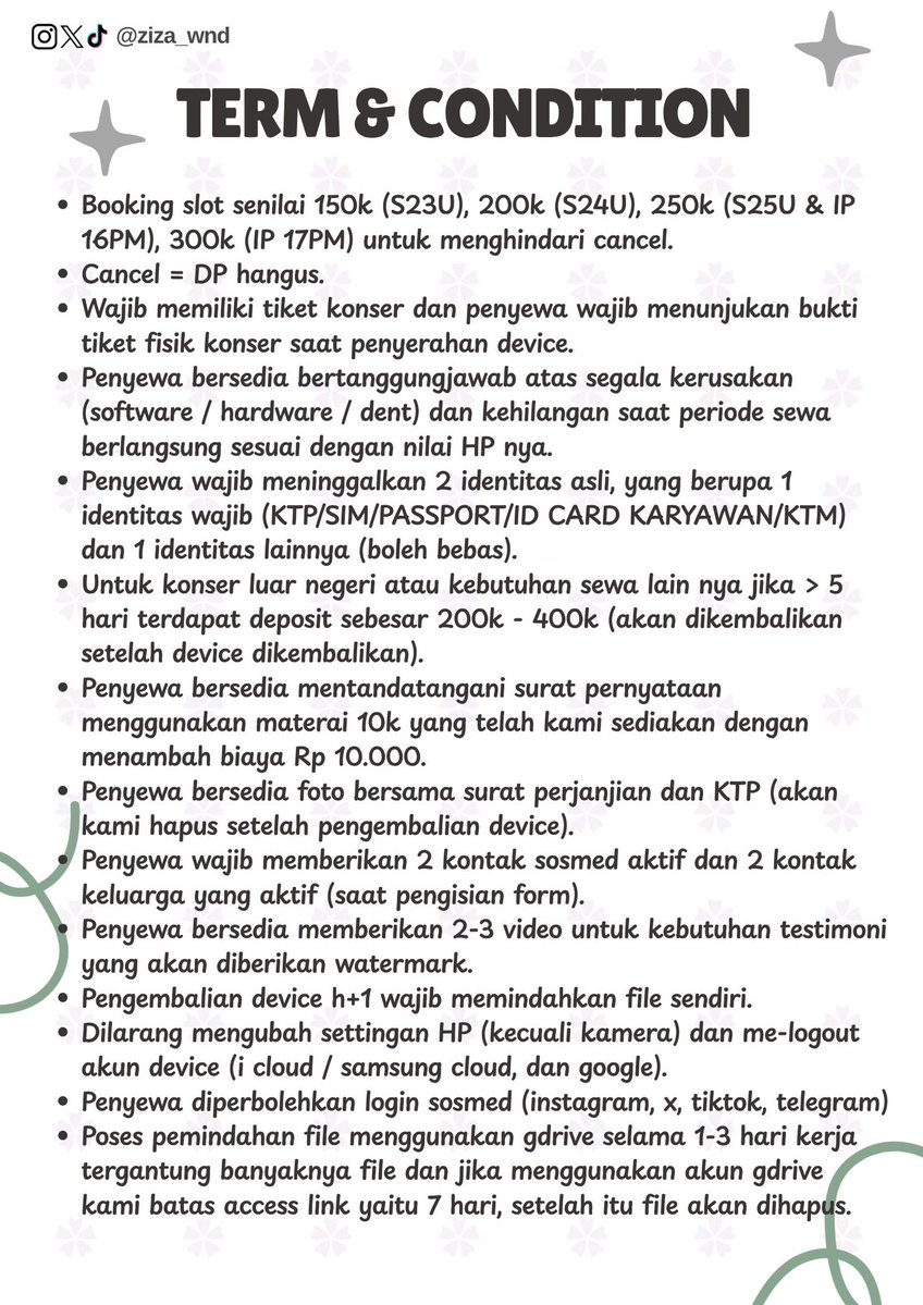 zaaahh🦋 | open jastip & rent HP Samsung & Iphone tweet media