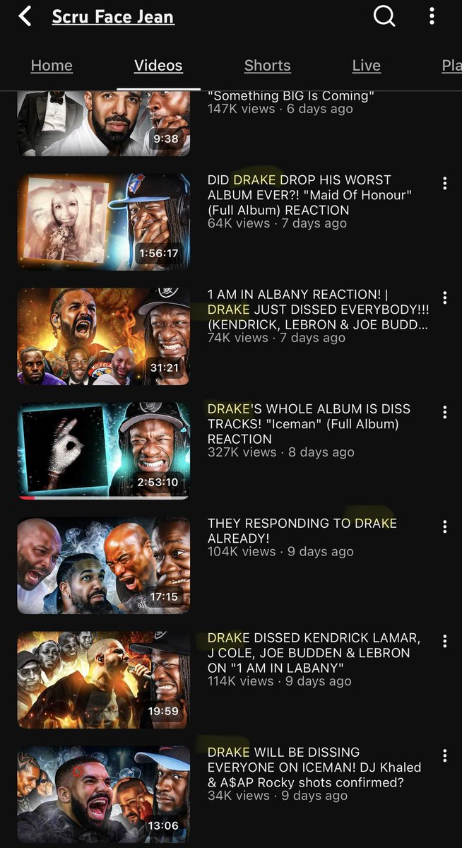 GoatArnold's tweet photo. @FreezeTheWorldd @Faiissx Because he sold out. If you check his last 20 videos for example, at least 18+ of then is either Kendrick glaze or Drake hate, he used to make great reactions to different rappers/artists but now its ONLY propaganda. https://t.co/3DXPH3S34g