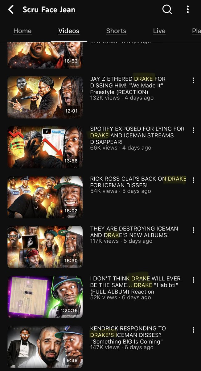 GoatArnold's tweet photo. @FreezeTheWorldd @Faiissx Because he sold out. If you check his last 20 videos for example, at least 18+ of then is either Kendrick glaze or Drake hate, he used to make great reactions to different rappers/artists but now its ONLY propaganda. https://t.co/3DXPH3S34g