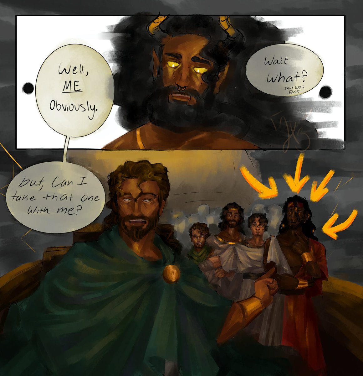 lunee_43's tweet photo. Thank you for this request on tumblr!
#euryody #odyeury #Eurylochus #Odysseus 
Alt. Ending: https://t.co/C3scgM4Bek