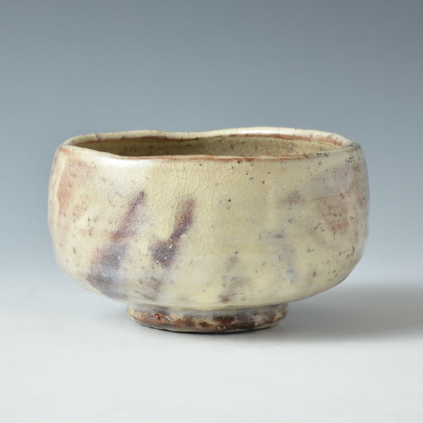 萩焼 松林庵登陽窯 玉村信一 作「萩茶碗」 寸法：径12.2cm×高さ7.3cm