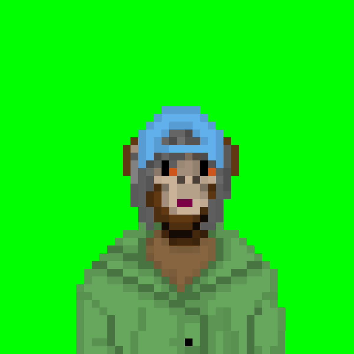 supercoolpeeps's tweet photo. Daily Peep Show

Today’s ape Peep pulled up in a backward blue cap and a green camo fit built for standing out on neon.

Pixel field trip mode: activated.

#SuperCoolPeeps #DailyPeepShow #PixelArt https://t.co/bVwKa84ydq