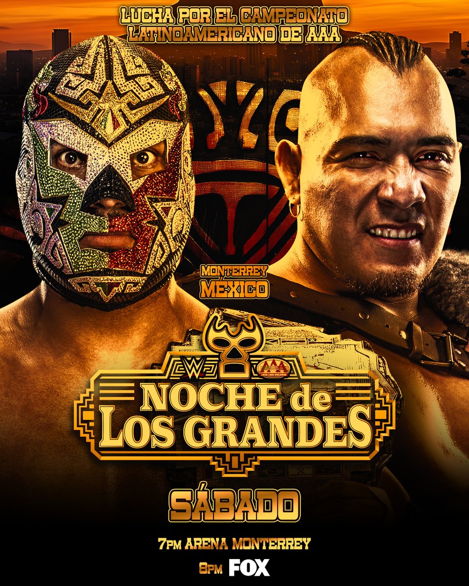 luchalibreaaa's tweet photo. Noche de los Grandes: Especial Extendido este sábado 🔥

🚨 @hijodewagner defiende su Campeonato Latinoamericano ante Hijo del Vikingo 🎶 https://t.co/K5IRNO7JF9