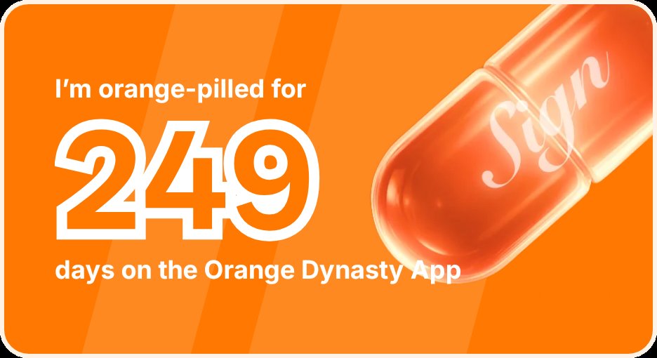 Yuelle5's tweet photo. I've been Orange-Pilled and Seeing Signs for 249 days 👀🧡🐉.Join the app and be a better version of yourself!
https://t.co/nJLyUYdxpx https://t.co/PZMpEIyyLq