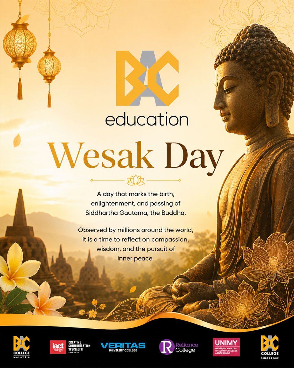 IACTCollege's tweet photo. Across different cultures and countries, this day is observed through acts of giving, reflection, and community.

Even small actions rooted in kindness can create meaningful impact.

#BACEducation #WesakDay #Mindfulness #Compassion #CampusCommunity https://t.co/pgxlOvL5dc