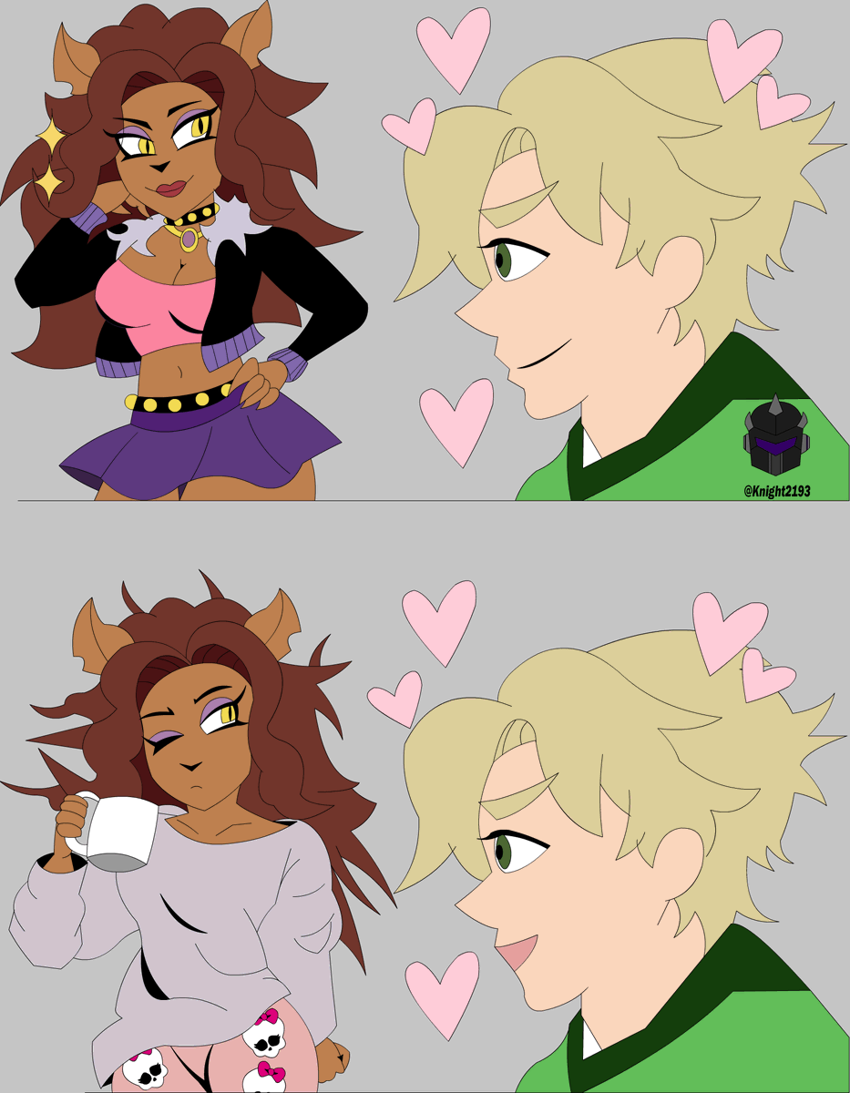 Knight2193's tweet photo. Lloyd Garmadon x Clawdeen Wolf #Ninjago #LloydGarmadon #Clawdine #ClawdeenWolf #MonsterHigh #MH https://t.co/8RbCGsroDS