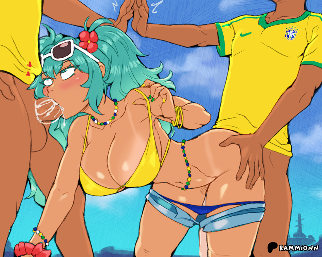 Rammionn's tweet photo. Brazilian Miku at the world cup! 🏆

Join my page for more exclusive content! 👀 Link in Bio! https://t.co/O5keWNbTfF