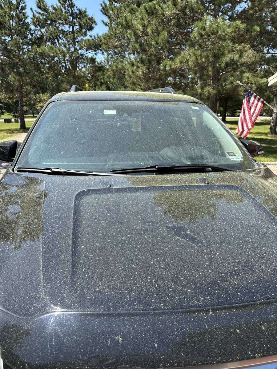 mellock's tweet photo. Welcome to Spring in the Midwest! BTW, my vehicle is black. https://t.co/VGJlVzp5hi