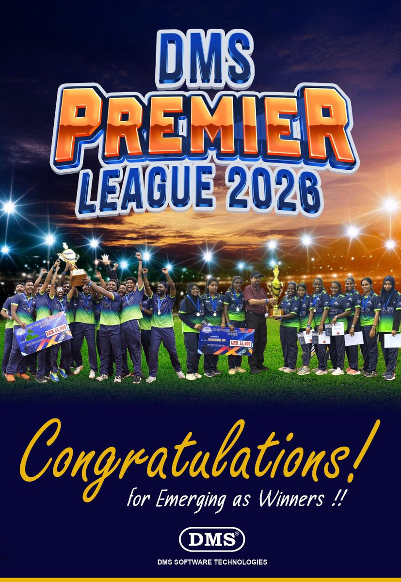 dms_swt's tweet photo. What an energy, what a game, what a win! 🏆🔥

Our teams stepped off their usual domain and onto the field to dominate the DMS Premier League 2026, bringing the trophy home in style! https://t.co/nNz8474Qh1