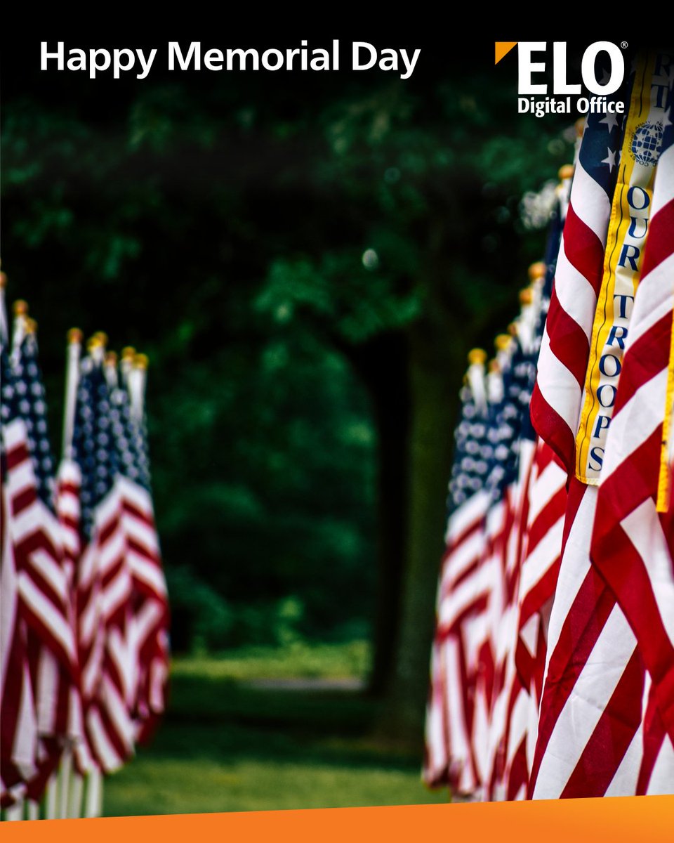 elo_usa's tweet photo. This Memorial Day, we honor and remember those who gave their lives in service to our country.

Their sacrifice will never be forgotten.

#MemorialDay #HonorAndRemember #Gratitude #ELODigital https://t.co/wPzB12yKK4