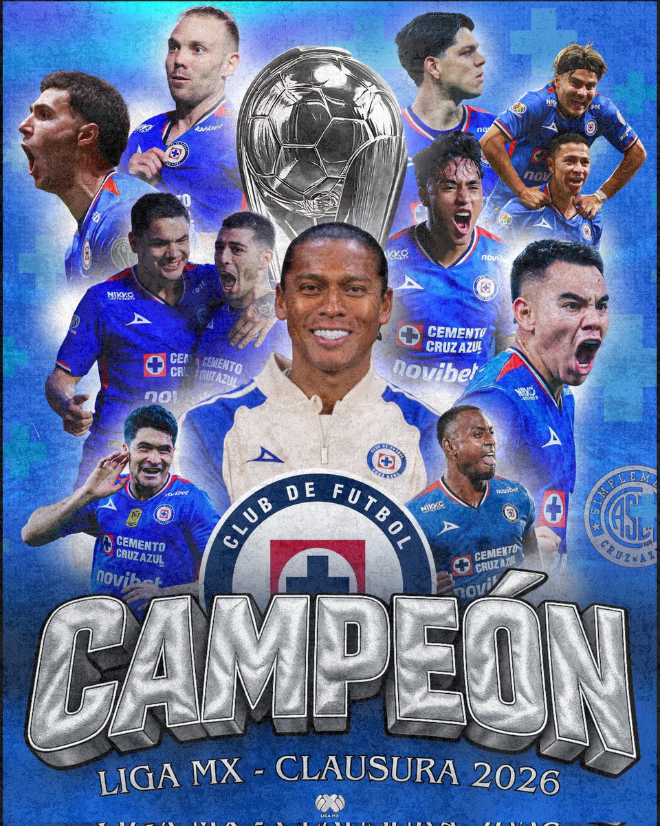SimplementeCAZ's tweet photo. GRITALOOOOOOOO, CRUZ AZUL ES CAMPEÓN DEL FUTBOL MEXICANO 💙🏆 https://t.co/xxbeLmTxgU