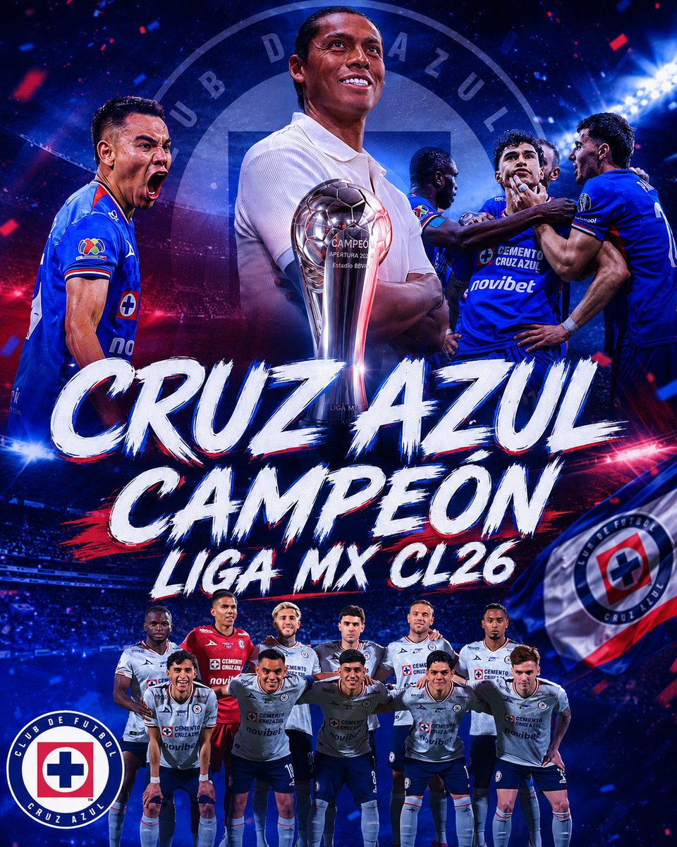 SomosAnalistas_'s tweet photo. ¡¡DE LA MANO DE JOEL HUIQUI CRUZ AZUL ES CAMPEÓN DEL FÚTBOL MEXICANO!! 🏆🔵⚪

¡¡LLEGO LA DECIMA PARA LA GLORIOSA MAQUINA CEMENTERA DE CRUZ AZUL!! 

¡¡MERECIDO CAMPEÓN, FELICIDADES AZULES!! https://t.co/fcYnRJOn9l