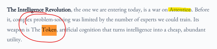 TheSendooor's tweet photo. The website literally says there is a war on Attention and the solution is "The Token"

Elon just responded this is fucking giga

https://t.co/hny2Uh0Xy5 https://t.co/yzsOT1ttHN