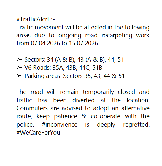 Chandigarh Traffic Police tweet media