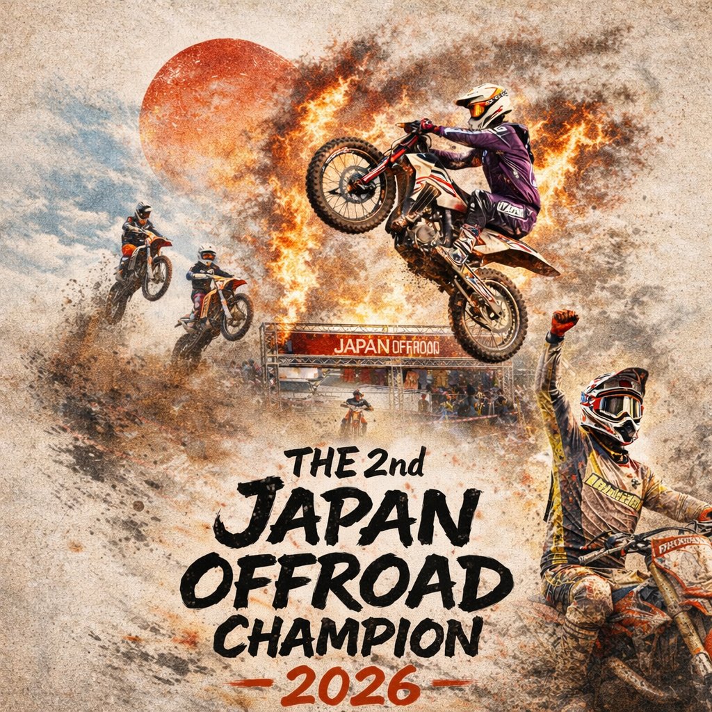 JOC_C4's tweet photo. 2026 JAPAN OFFROAD CHAMPION　開催会場決定！！

お待たせしました！
今年のJOC開催会場が決定しました。
2026年の戦い地は、多くのモータースポーツファンが集まる三重県鈴鹿市。
鈴鹿ツインサーキットで11/29に開催決定しました！

昨年、奈良県のウッズモータースポーツランド下市で生まれた熱狂。
オフロードライダー達の本気の戦いが、今年は鈴鹿で繰り広げられます！

初代チャンピオンは防衛なるかっ!?
是非、会場にお越しいただきオフロードライダーの頂点を決定する
本気で熱い戦いを見に来てください！

詳細情報/チケット情報は、今後、決定し次第、順次発表していきます。
SNSまたは公式WEBよりチェックしてください！
https://t.co/KUfGMClbJv

2026年11月29日(日)
鈴鹿ツインサーキットでお会いしましょう！！

#JAPANOFFROADCHAMPION
#JOC
#鈴鹿ツインサーキット
#オフロードレース
#モトクロス
#ハードエンデューロ
#クロスカントリー
#オフロード
#FMX
#Ridgecycle
#GAMMyRacing
#c4planning