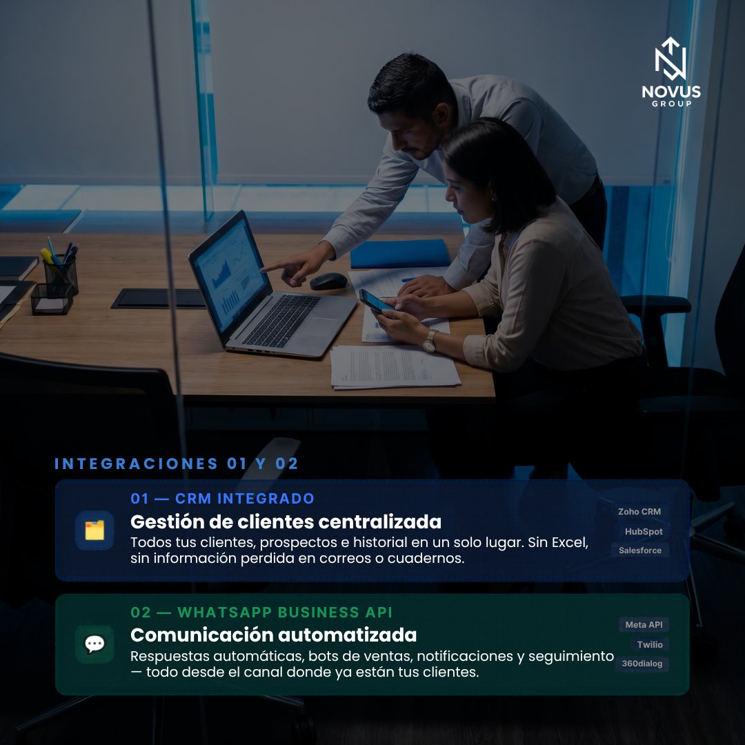 Novusgroup_co's tweet photo. 🚨 Tu empresa no necesita más herramientas.
Necesita integraciones que realmente trabajen juntas.
📲 CRM conectado
💬 WhatsApp automatizado
💳 Pagos sin fricción
📊 Datos en tiempo real
⚡ Procesos automáticos

Las empresas que escalan en 2026 no son las que hacen más… https://t.co/tUh1KMYML1
