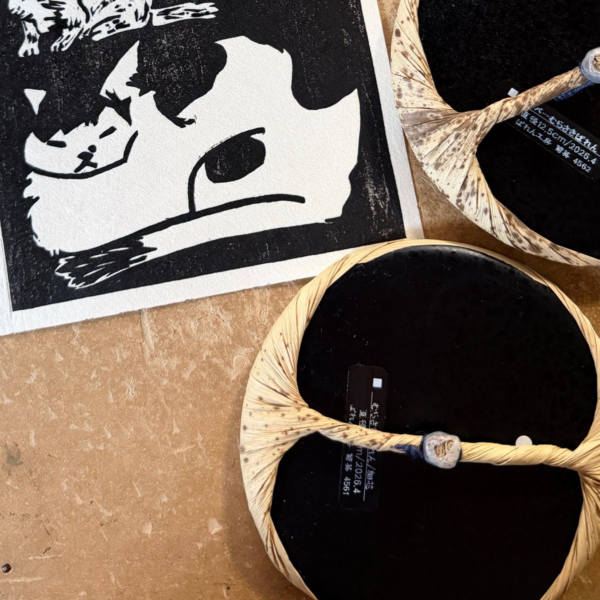 菊英製　むらさきばれん　中芯・太芯　直径　12cm　版画　凸版(木版)　箱入 特製バレン （むらさきばれん） 太芯 直径120mm | ゆめ画材