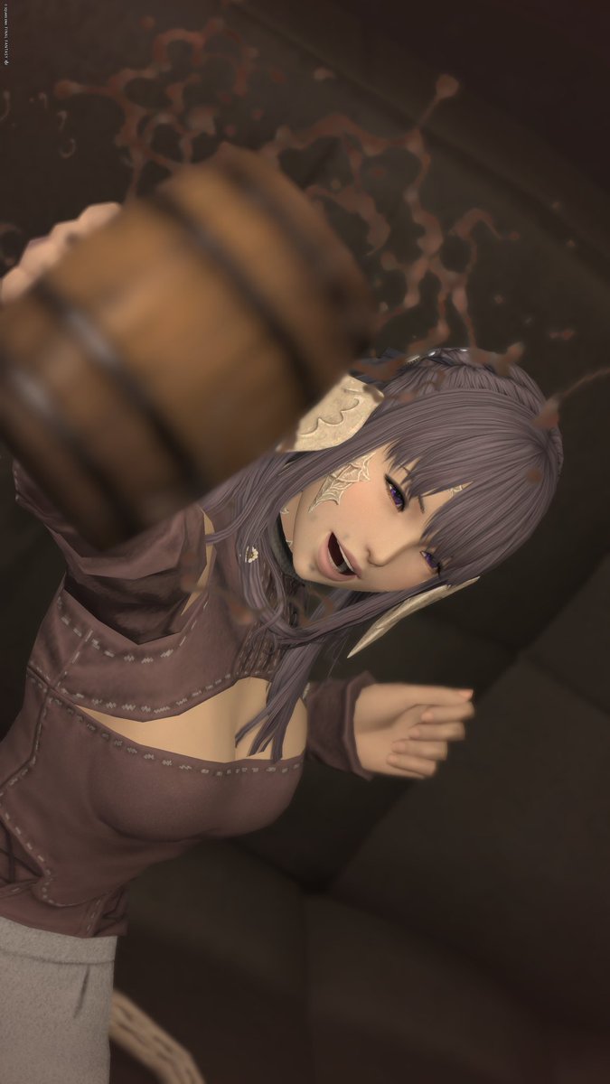 Askff14's tweet photo. @Minato_GAIA キャバ嬢🦋RP

嬉し楽しかった☺️
樽ジョッキ🍺でグイグィっ🤣
お誕生日おめでとう🍻
イベント🏷️ #ノクターナルエフェクト 

#7th_photo 
#FF14SS https://t.co/K1kXECHIv0