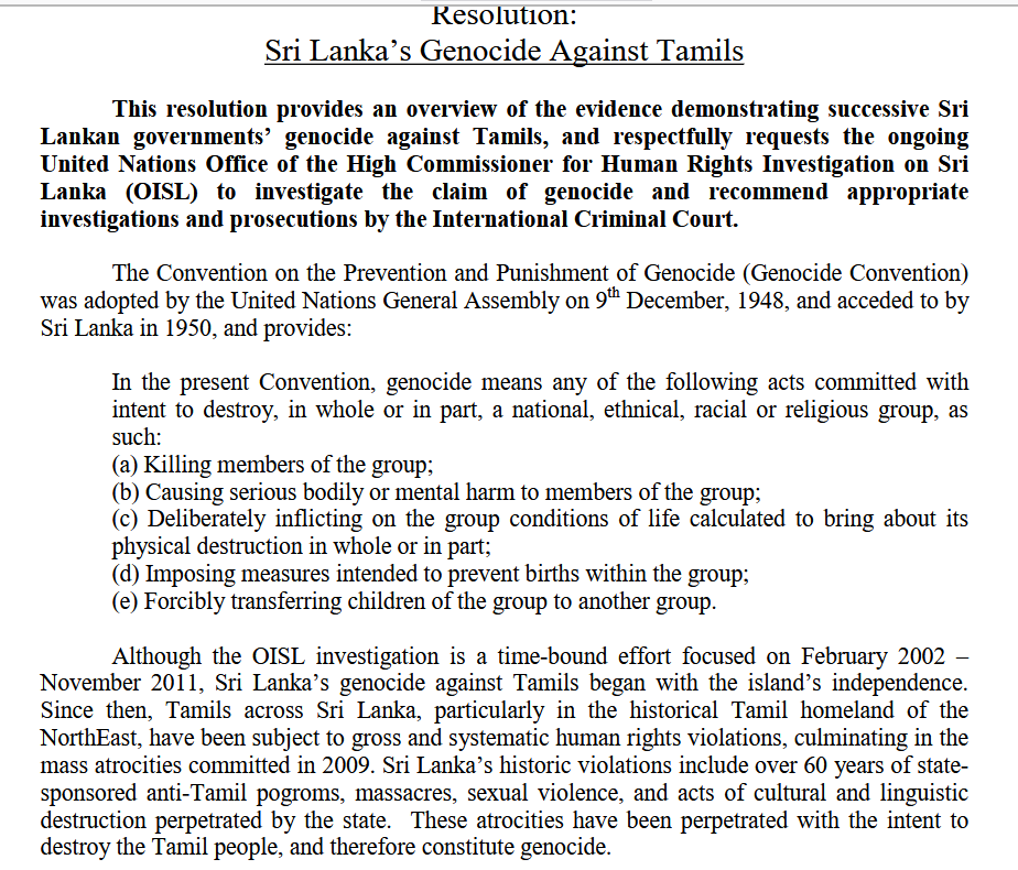 rukitweets's tweet photo. #TamilGenocide is not new word in #lka
2022 North – East (Catholic) Bishops Council asked to honour May 18 in memory of those killed in the genocide perpetrated by (Sri Lankan) State &amp; its military machinery
2015 Northern Provincial Council passed a resolution on #TamilGenocide https://t.co/LfGDVQrCES