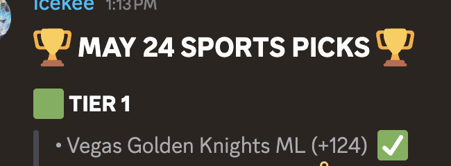 IceCapBets's tweet photo. VGK going from 0-3 to 5-3 is just crazy 
CASH THAT EV+ PLAY

📷  JOIN AND GET 65% OFF for LIFE > I just want everyone to beat the books! 
https://t.co/2GqAkOFbfr 

5 PEOPLE ONLY: >>> CODE:  65FOREVEROFF https://t.co/NP7aSkNGkV