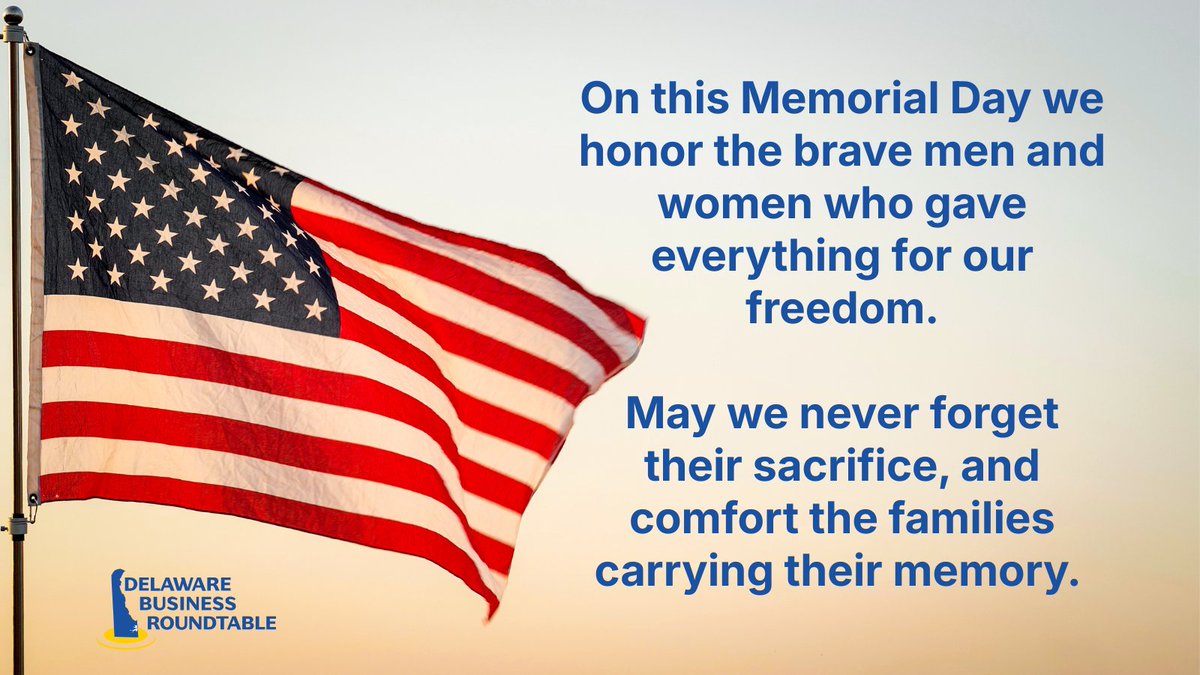 DelawareBRT's tweet photo. On this #MemorialDay and every day, we are proud to honor those who have served and sacrificed for our nation. https://t.co/aLrOrDw0WA